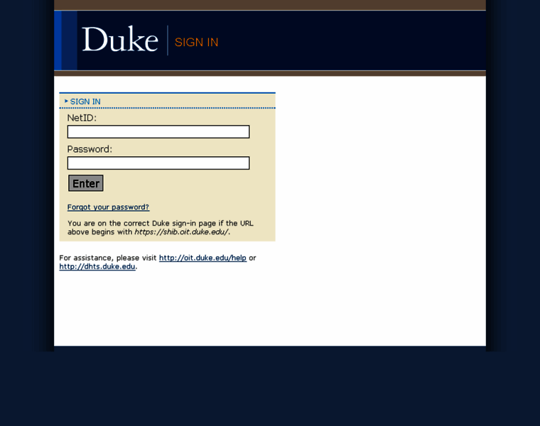 duke.service-now.com at WI. Support@Duke