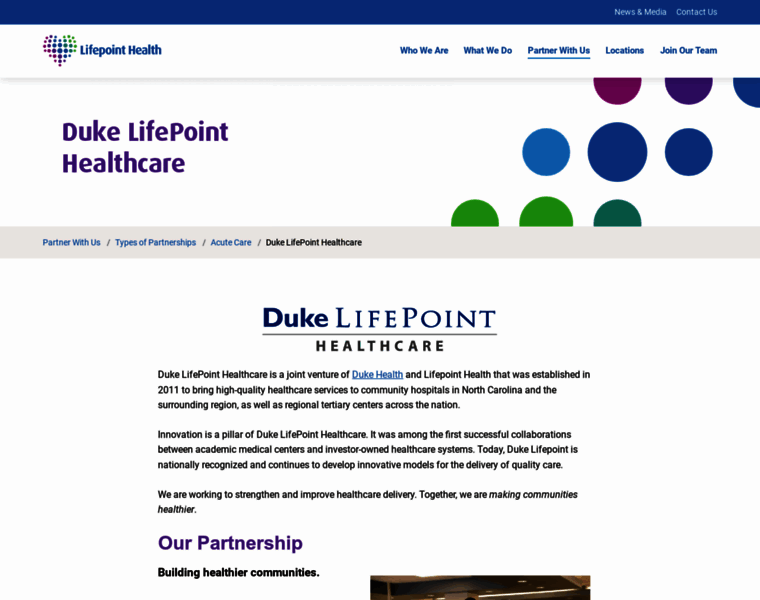 Dukelifepointhealthcare.com thumbnail