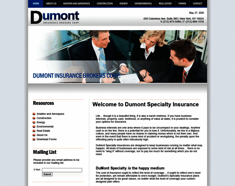 Dumontspecialtyins.com thumbnail