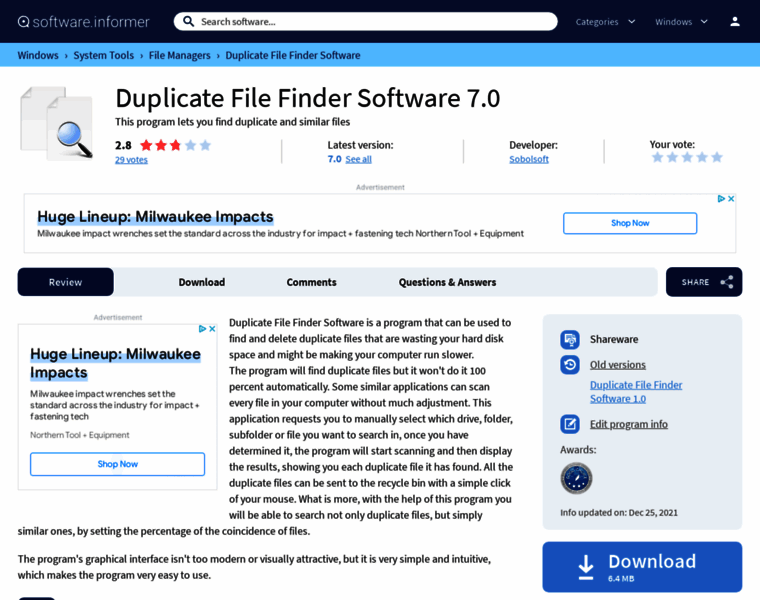 Duplicate-file-finder-software.software.informer.com thumbnail