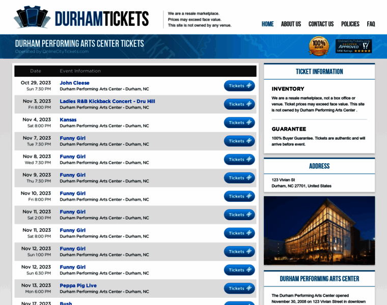 Durhamtheater.com thumbnail