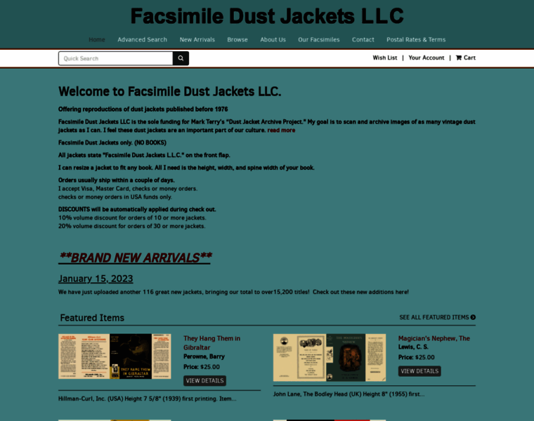 Dustjackets.com thumbnail