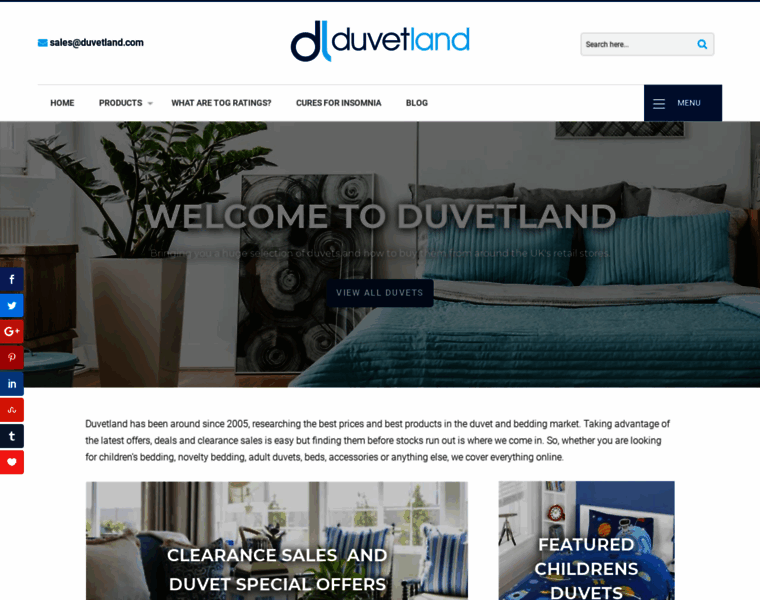 Duvetland.com thumbnail