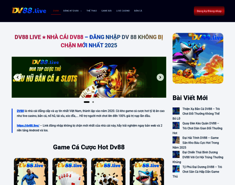 DV88 Live - Trải Nghiệm Cá Cược Đỉnh Cao, Rinh Quà Liền Tay!