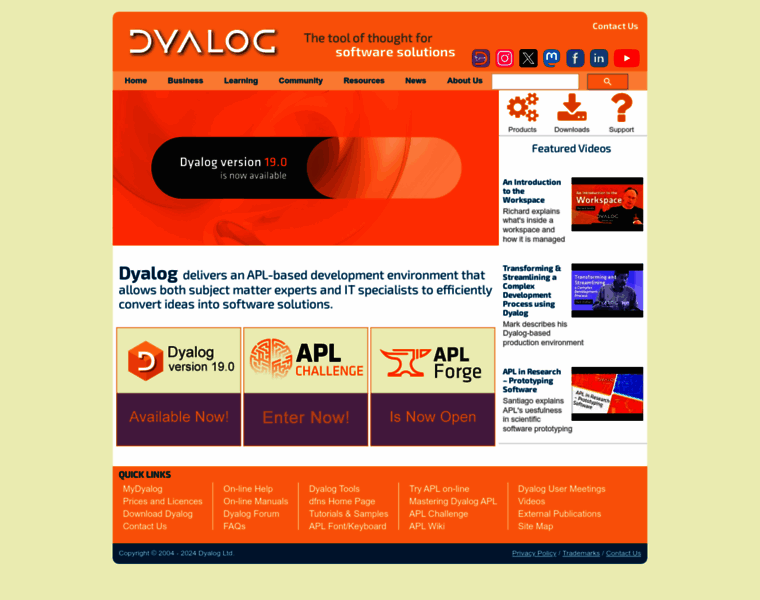 Dyalog.com thumbnail