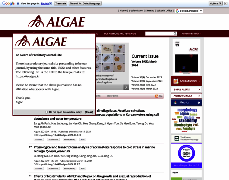E-algae.org thumbnail