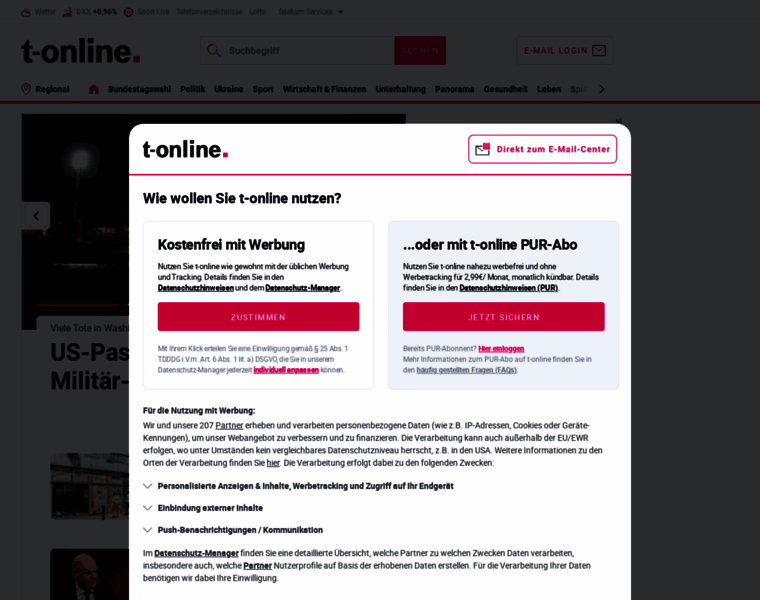 e-mail.t-online.de at WI. News & E-Mail bei t-online | Politik, Sport ...