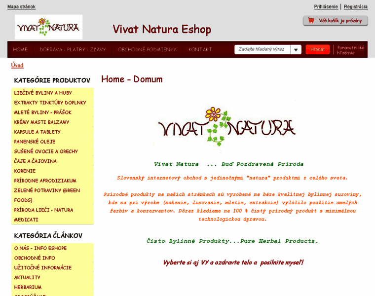 E-shop.vivatnatura.sk thumbnail