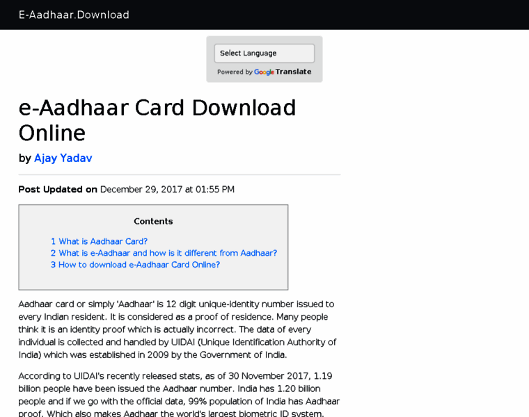 Eaadhaar.download thumbnail
