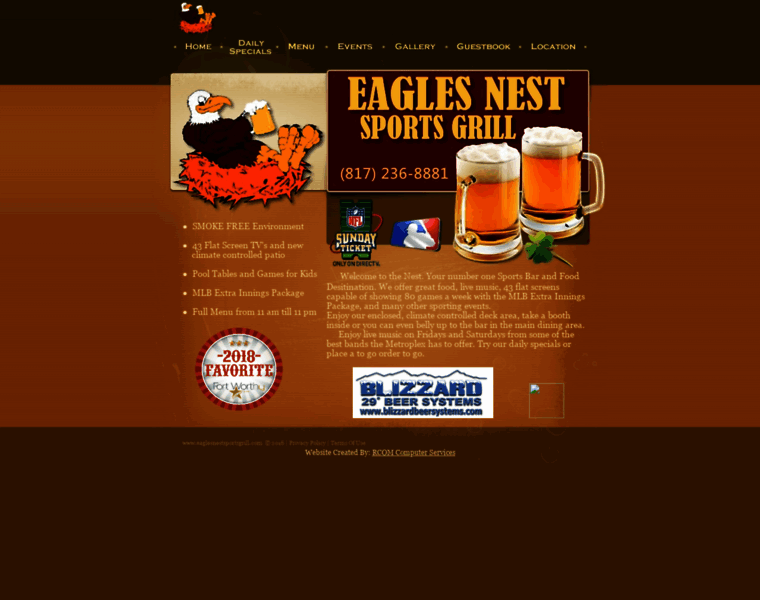 Eaglesnestsportsgrill.com thumbnail