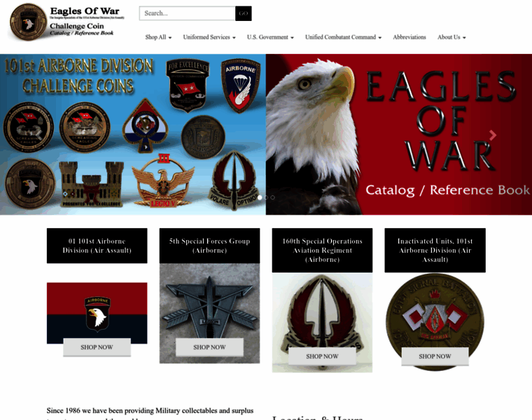 Eaglesofwarcoins.com thumbnail