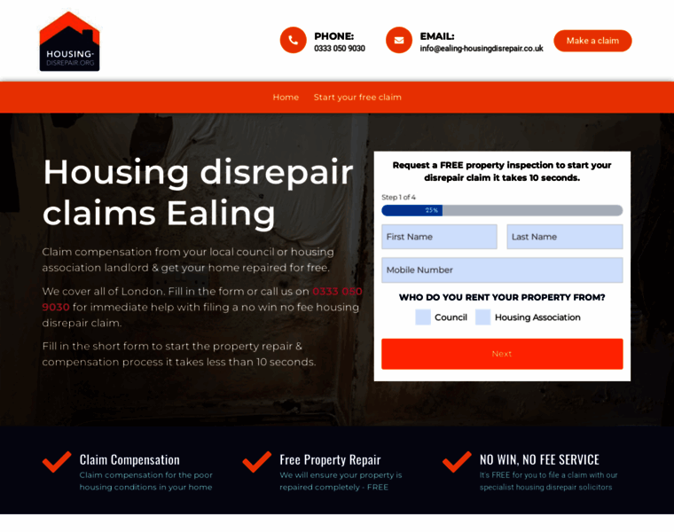 Ealing-housingdisrepair.co.uk thumbnail