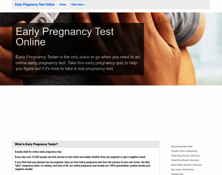 Earlypregnancytester.com thumbnail