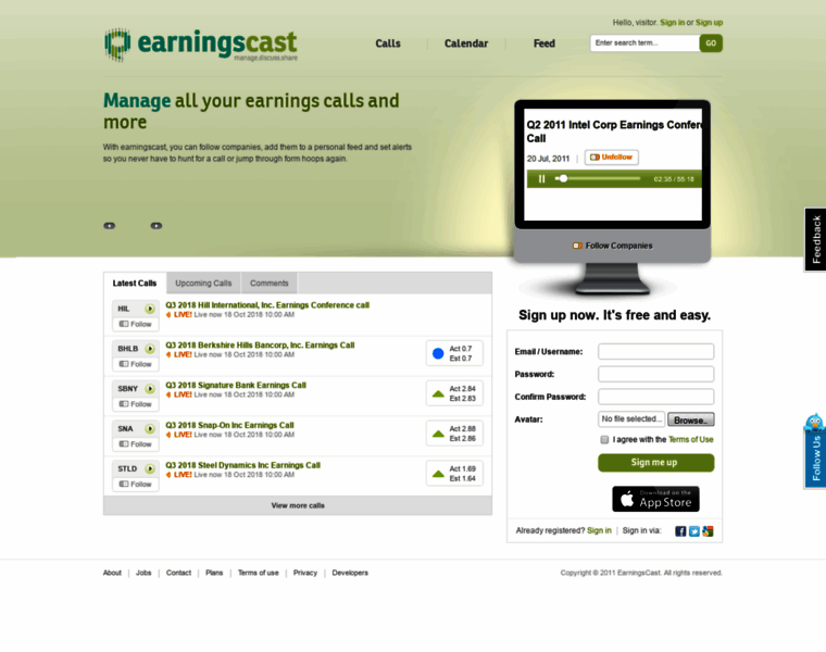 Earningscast.com thumbnail