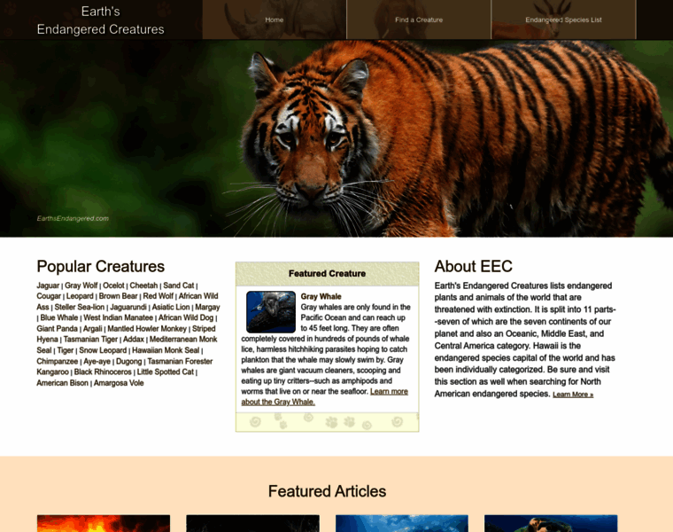 Earthsendangered.com thumbnail