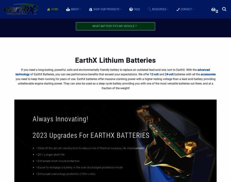 Earthxbatteries.com thumbnail