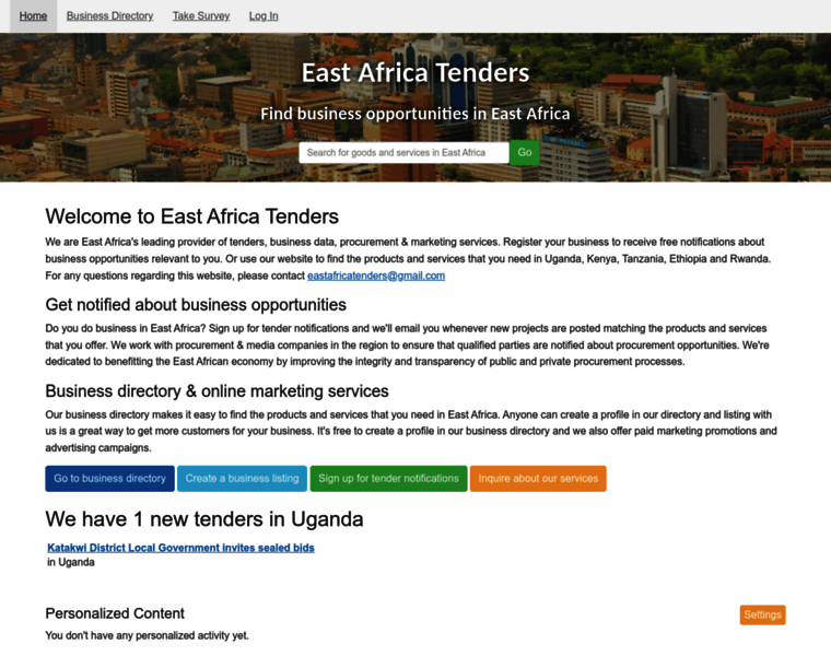 Eastafricatenders.com thumbnail
