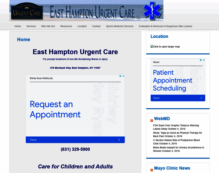 Easthamptonurgentcare.com thumbnail