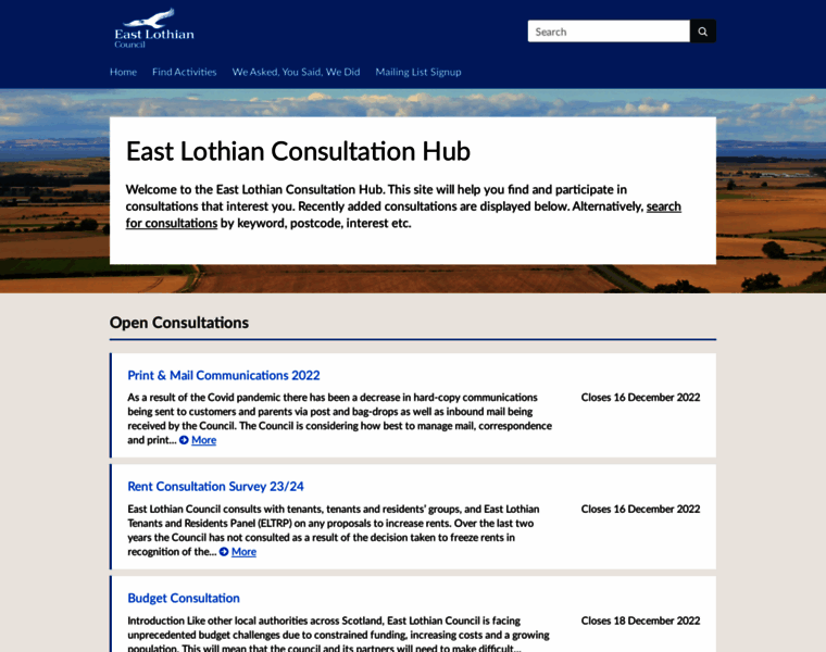 Eastlothianconsultations.co.uk thumbnail