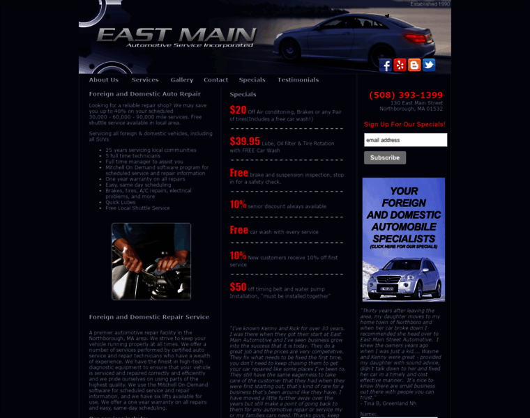 Eastmainautoservice.com thumbnail