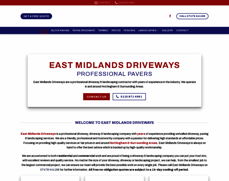 Eastmidlandsdriveways.co.uk thumbnail