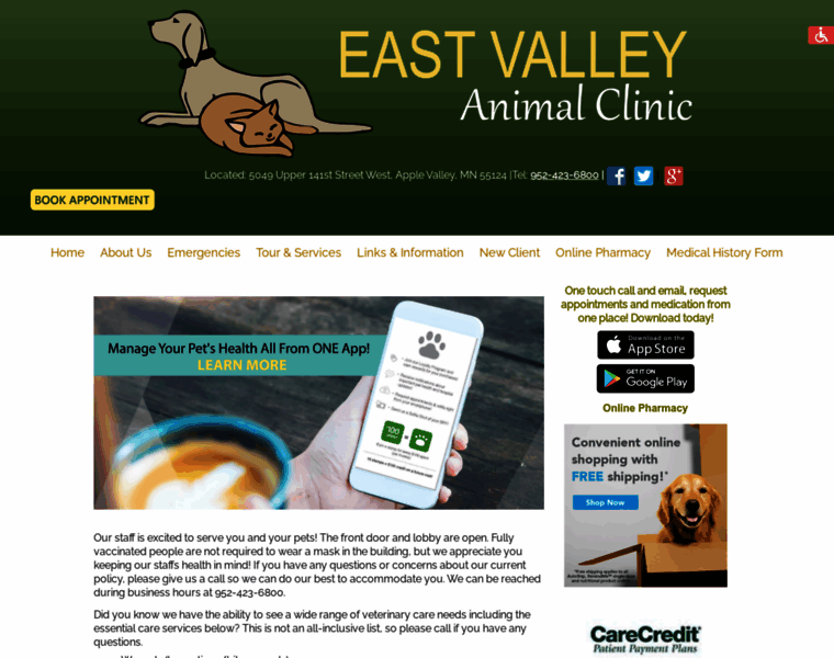 Eastvalleyanimalclinic.com thumbnail