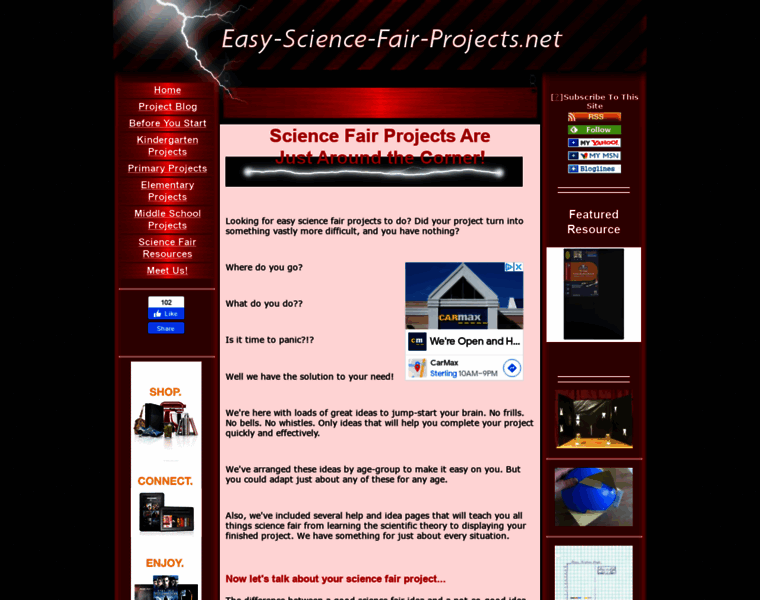 Easy-science-fair-projects.net thumbnail