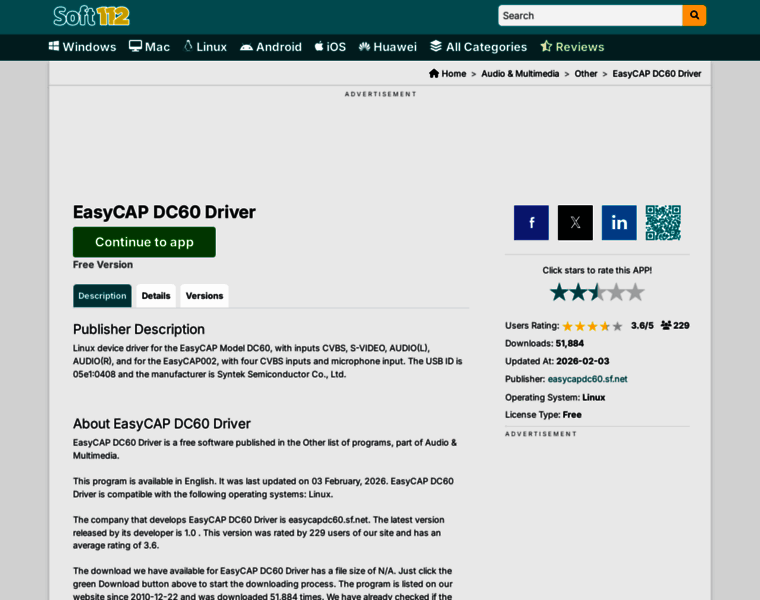 easycap-dc60-driver.soft112.com at WI. EasyCAP DC60 Driver Free Download