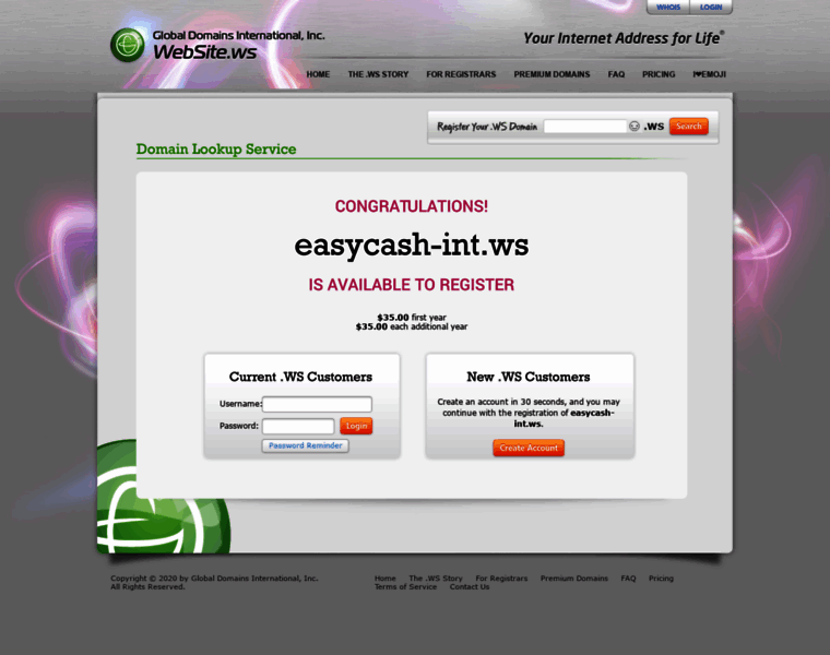 Easycash-int.ws thumbnail