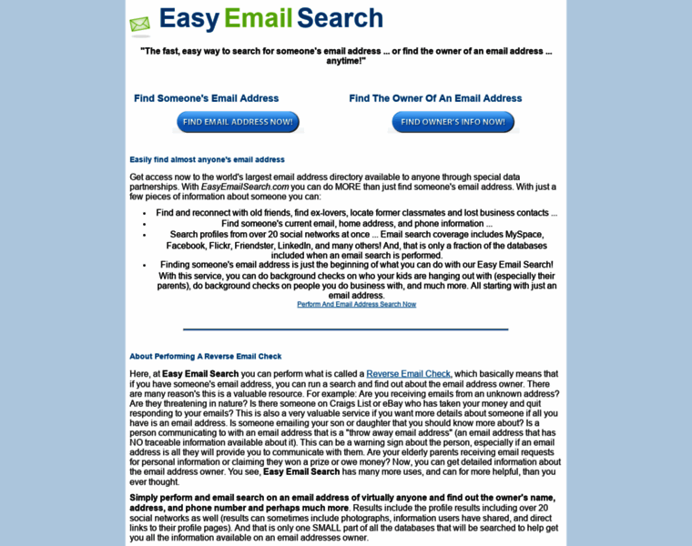 Easyemailsearch.com thumbnail