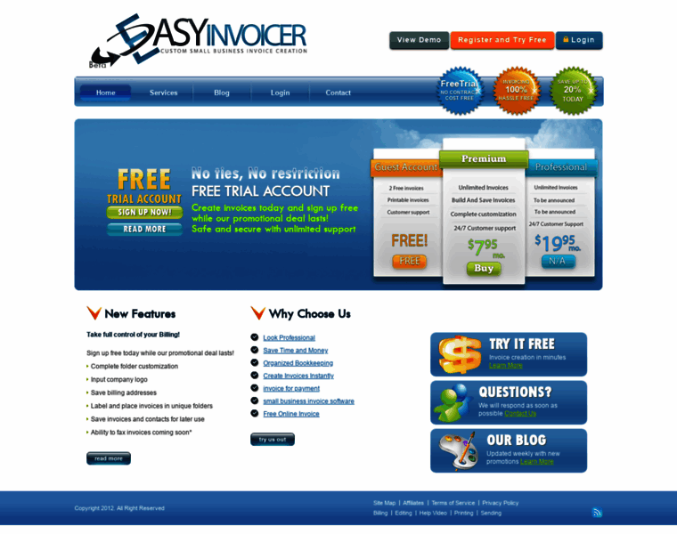 Easyinvoicer.net thumbnail