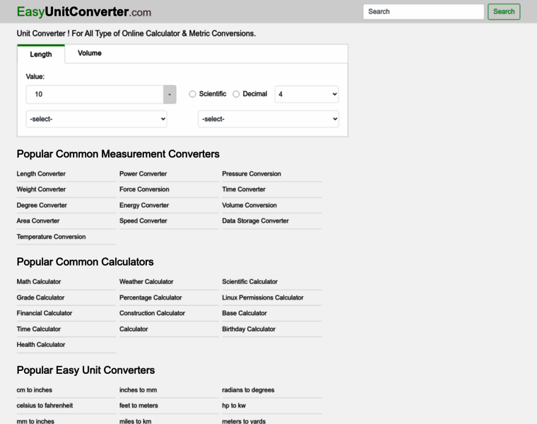 Easyunitconverter.com thumbnail Easyunitconverter.com thumbnail
