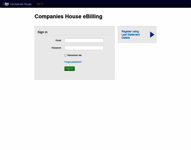 Ebilling.companieshouse.gov.uk thumbnail
