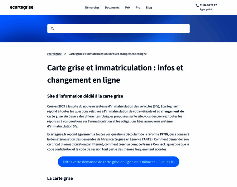 Ecartegrise.fr thumbnail
