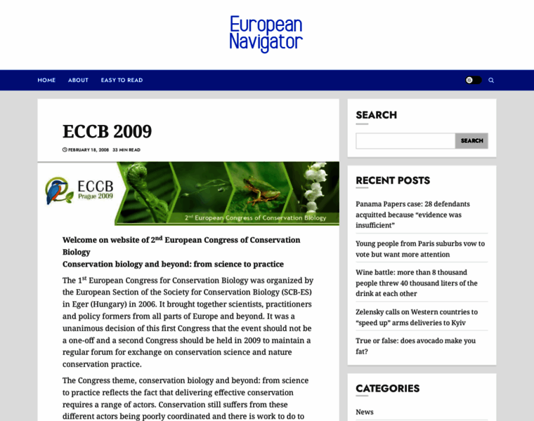 Eccb2009.org thumbnail