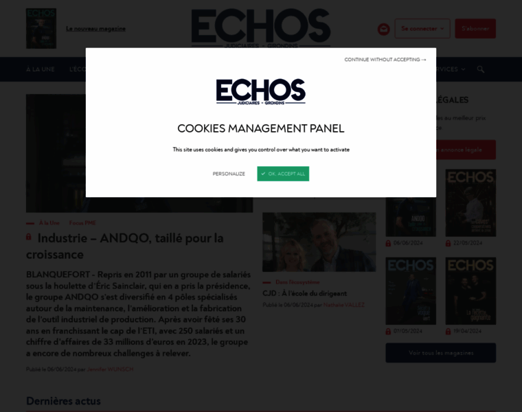 Echos-judiciaires.com thumbnail