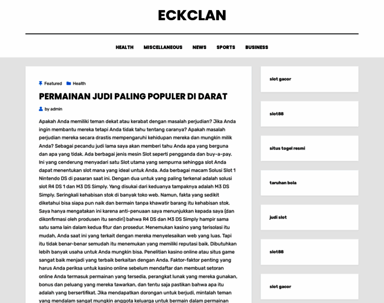 Eckclan.co.uk thumbnail