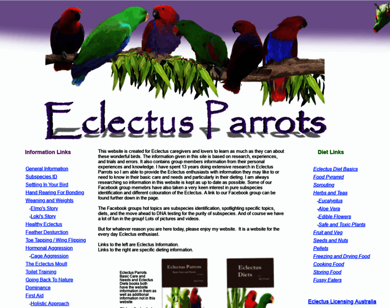 Eclectusparrots.net thumbnail