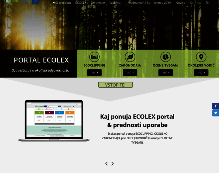 Ecolexlife.si thumbnail