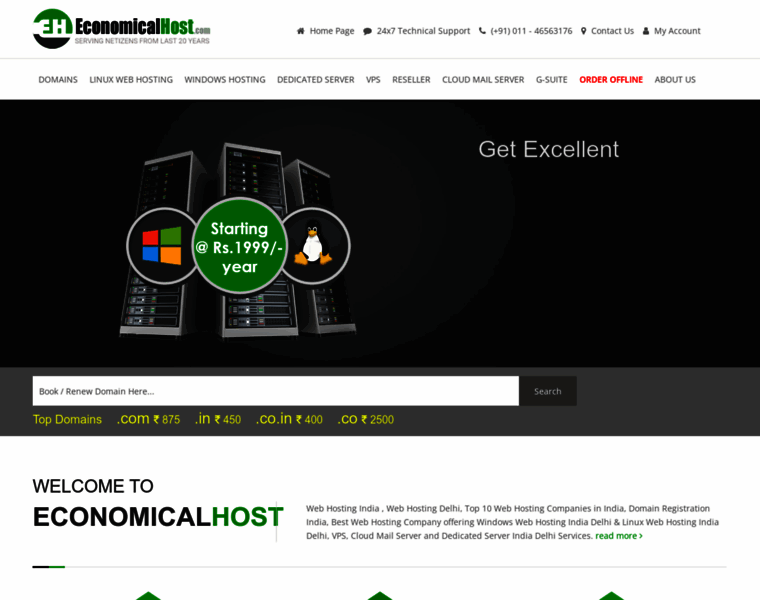 Economicalhost.in thumbnail