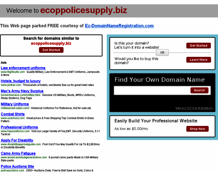 Ecoppolicesupply.biz thumbnail
