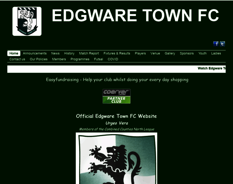 Edgwaretownfc.co.uk thumbnail