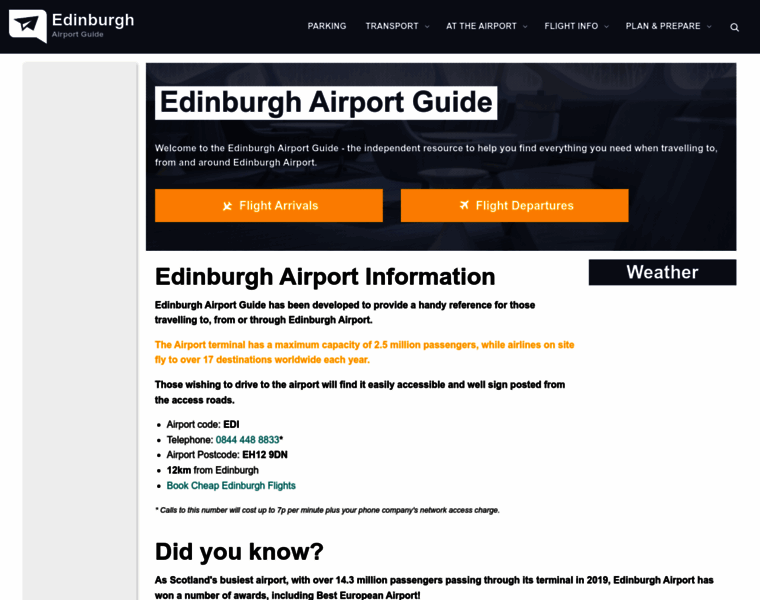 Edinburgh-airport-guide.co.uk thumbnail