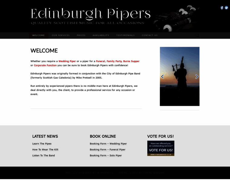 Edinburghpipers.com thumbnail