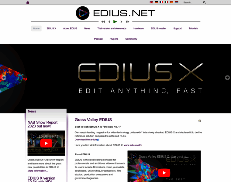 Edius.net thumbnail