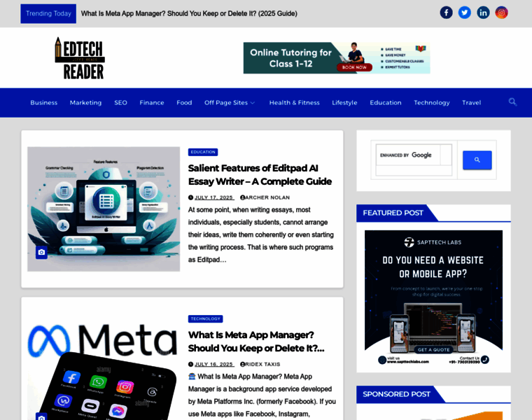 Edtechreader.com thumbnail