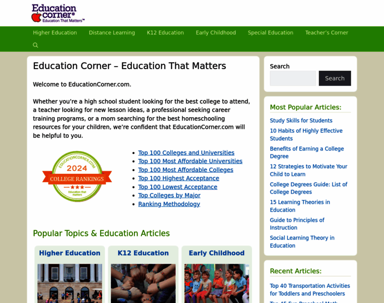 Educationcorner.com thumbnail