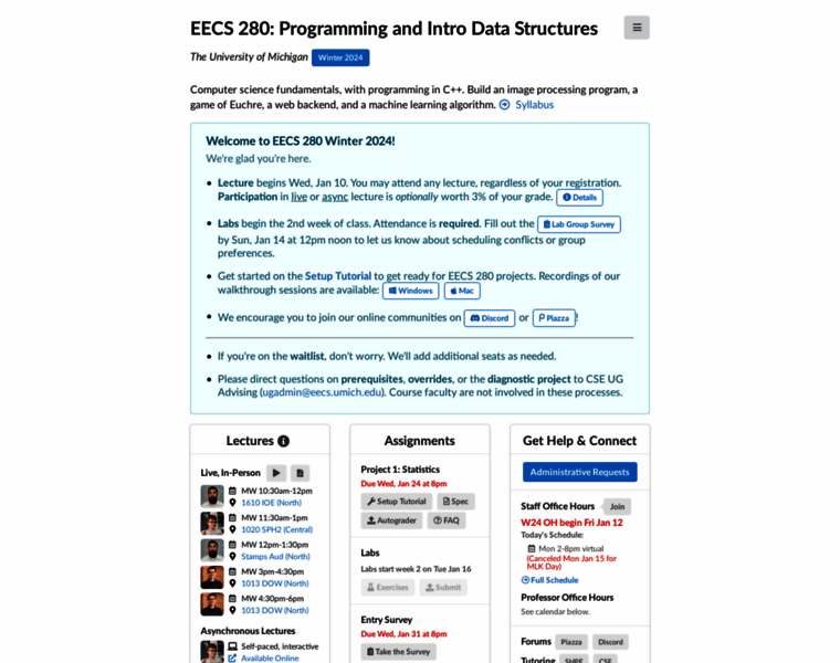 Eecs280.org thumbnail