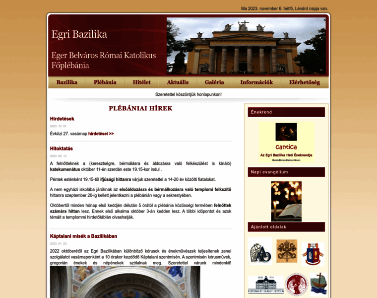 Eger-bazilika.plebania.hu thumbnail