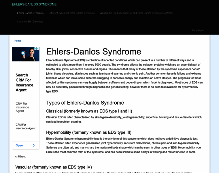 Ehlers-danlossyndrome.org thumbnail
